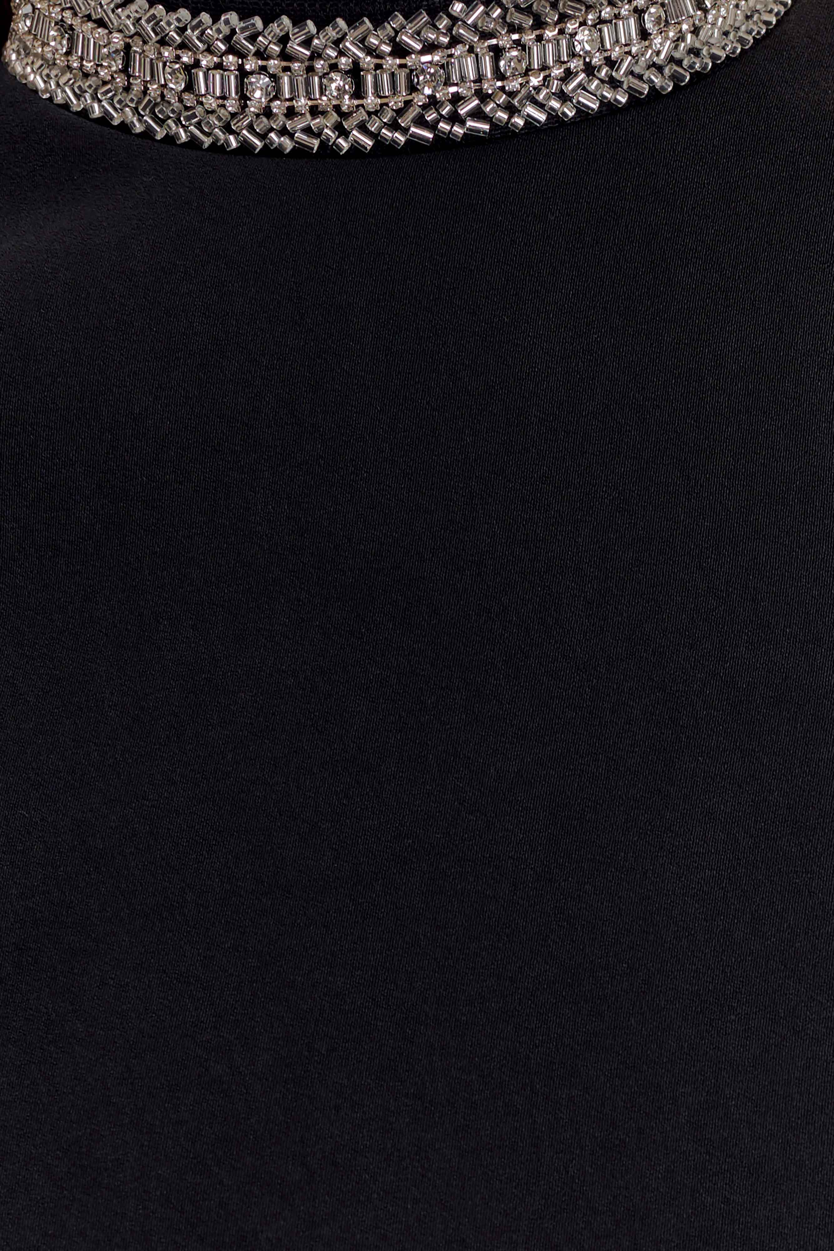 Elisa Diamante Neck Maxi Dress - Black