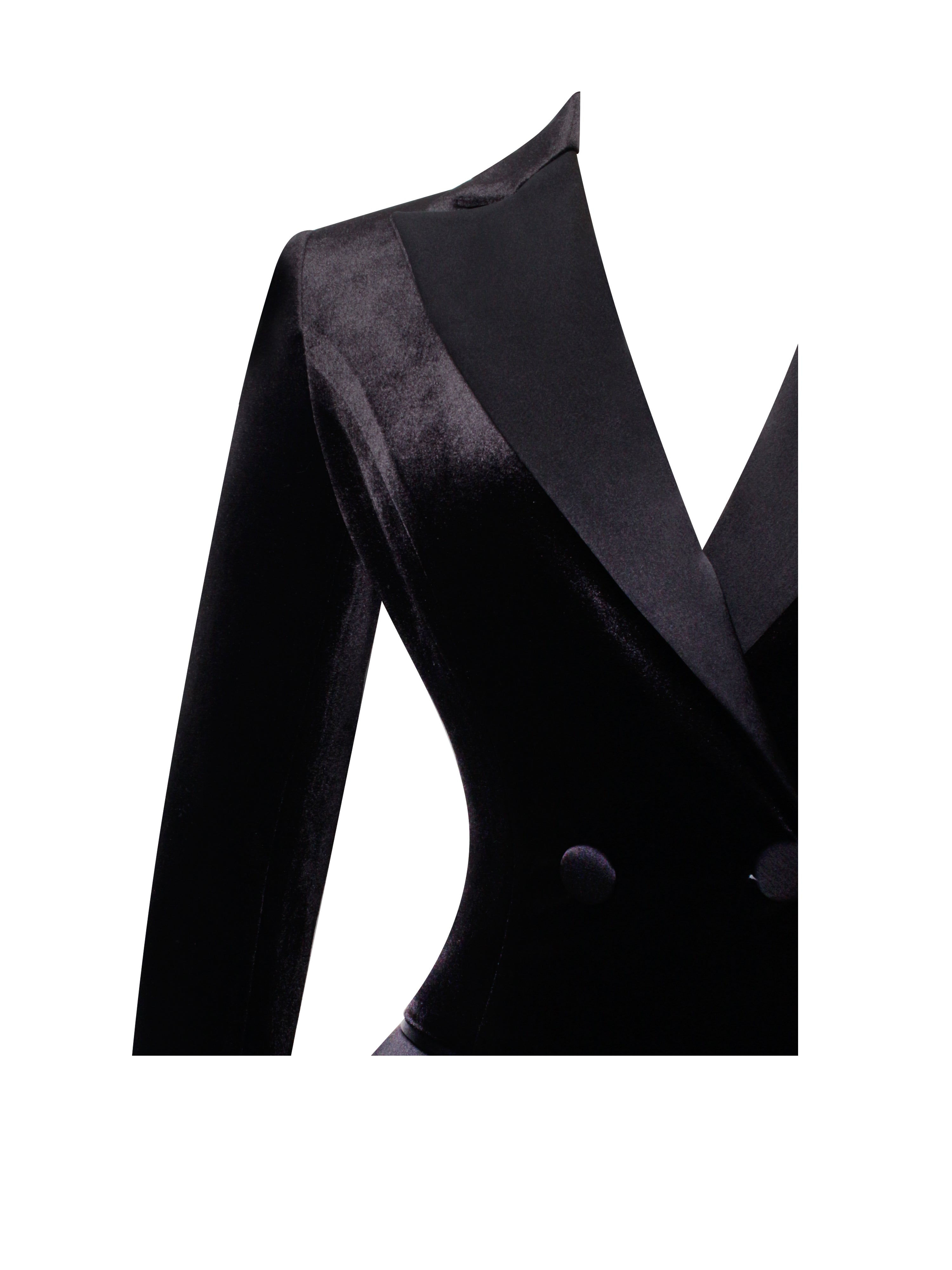 Velvet Blazer Mini Dress