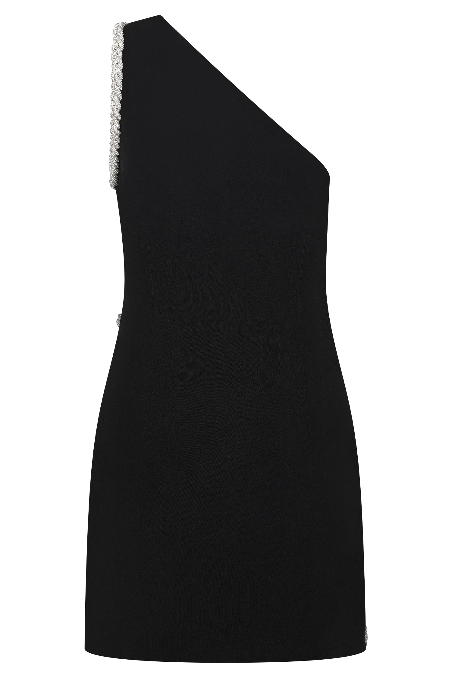 Eleonora Diamante Trim Mini Dress - Black