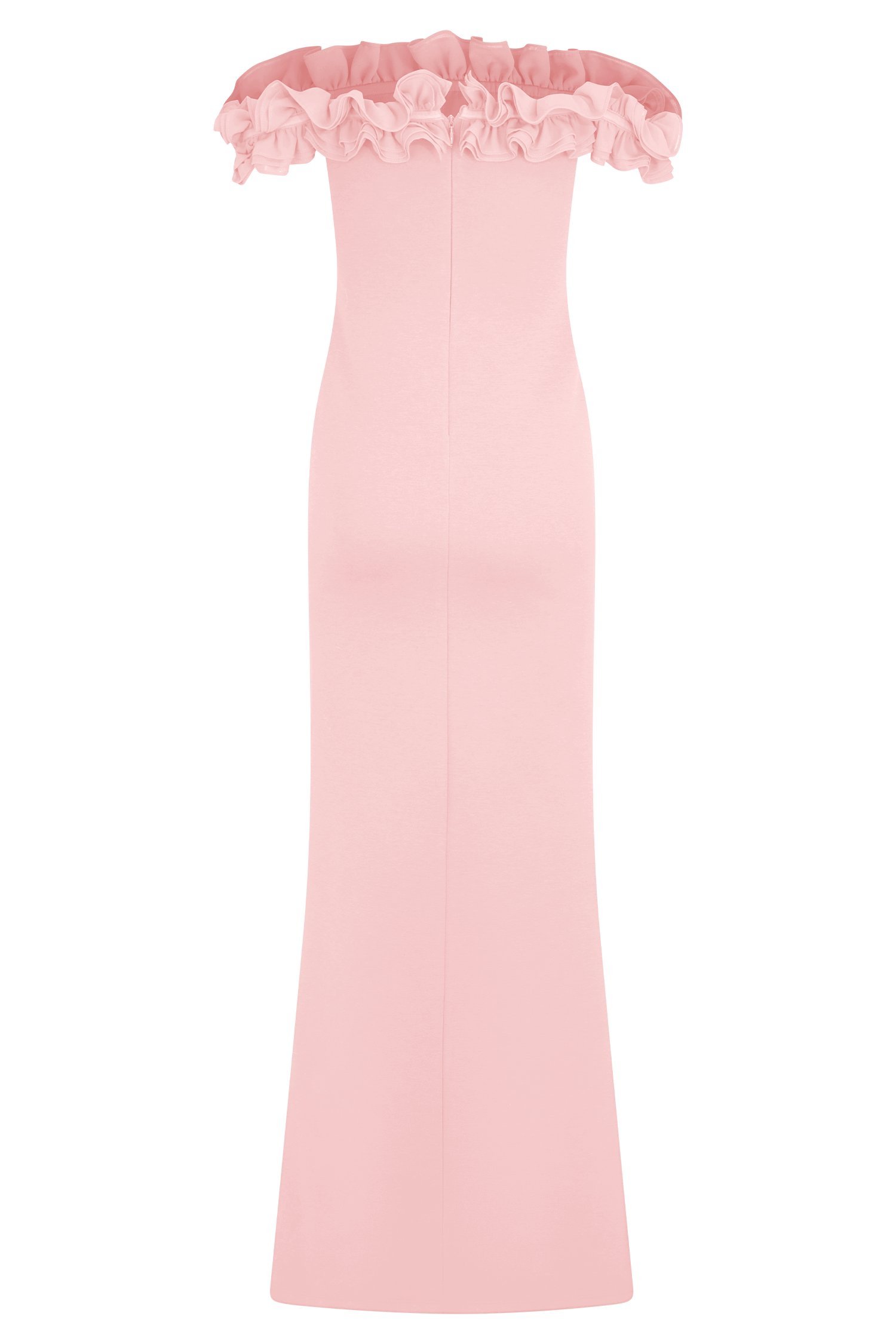 Nova Ruffle Off Shoulder Maxi Dress - Ballet Pink