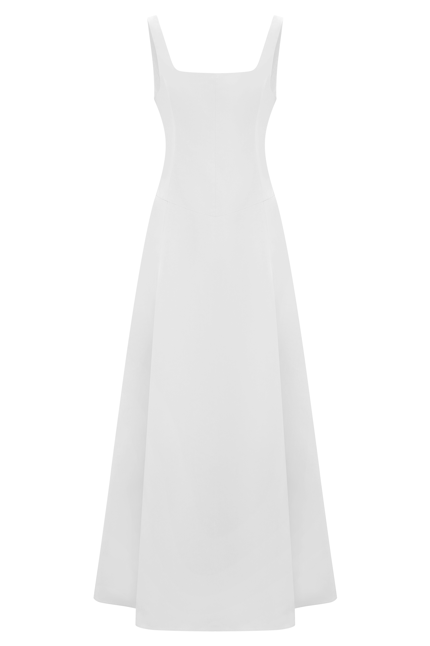 Salma Drop Waist Cotton Maxi Dress - White