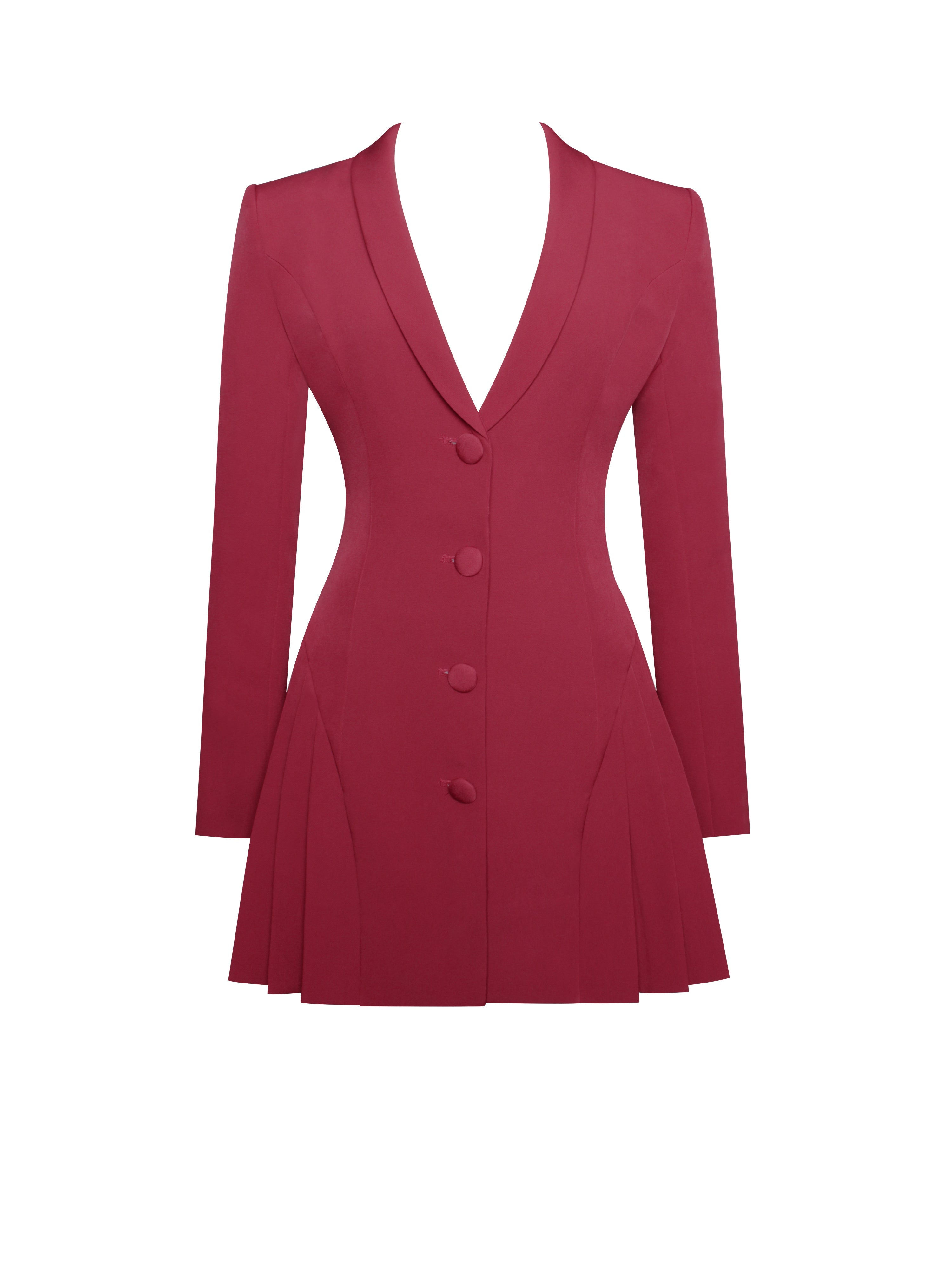 Blazer Dress with Pleated Detail