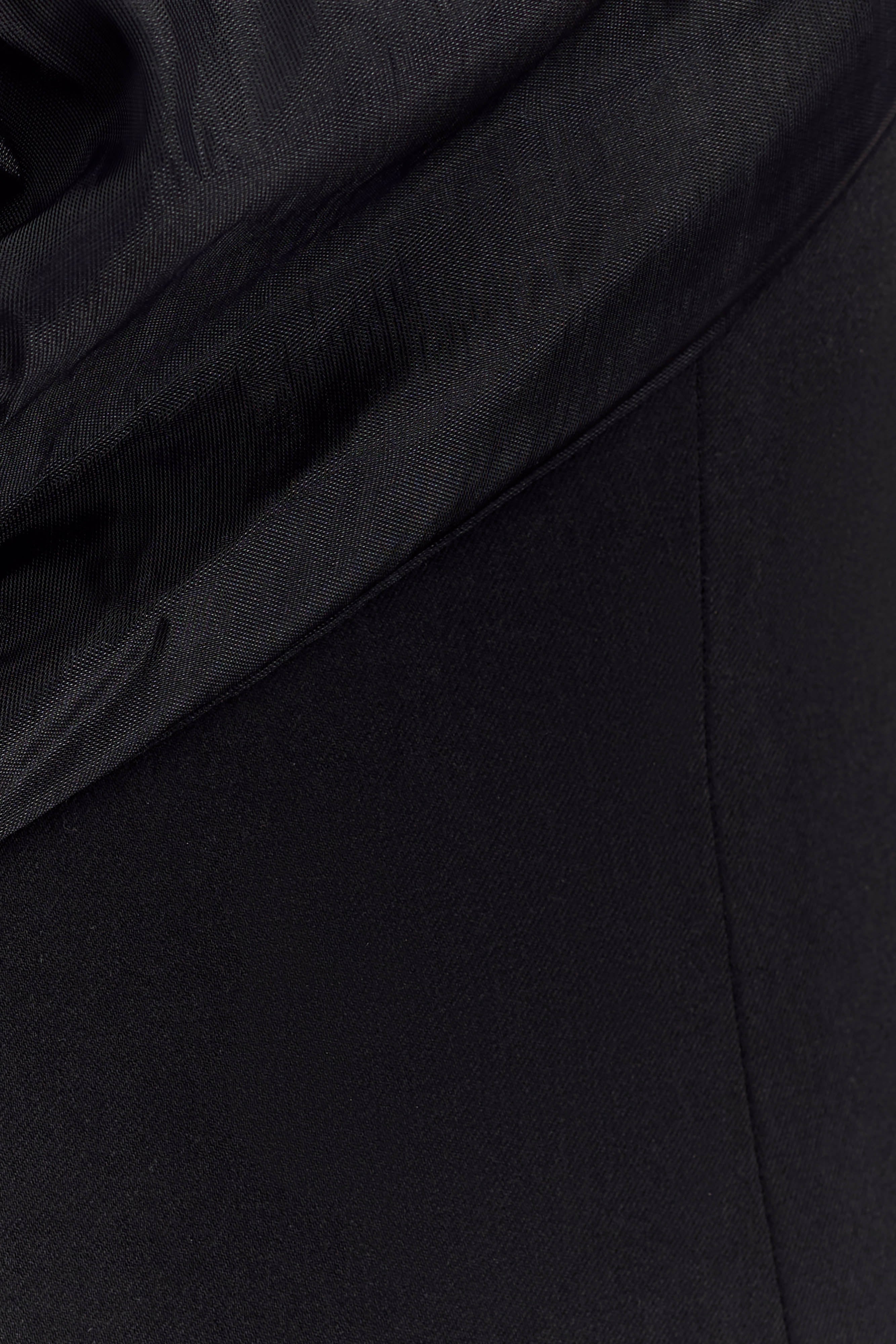 Effie Organza One Sleeve Mini Dress - Black