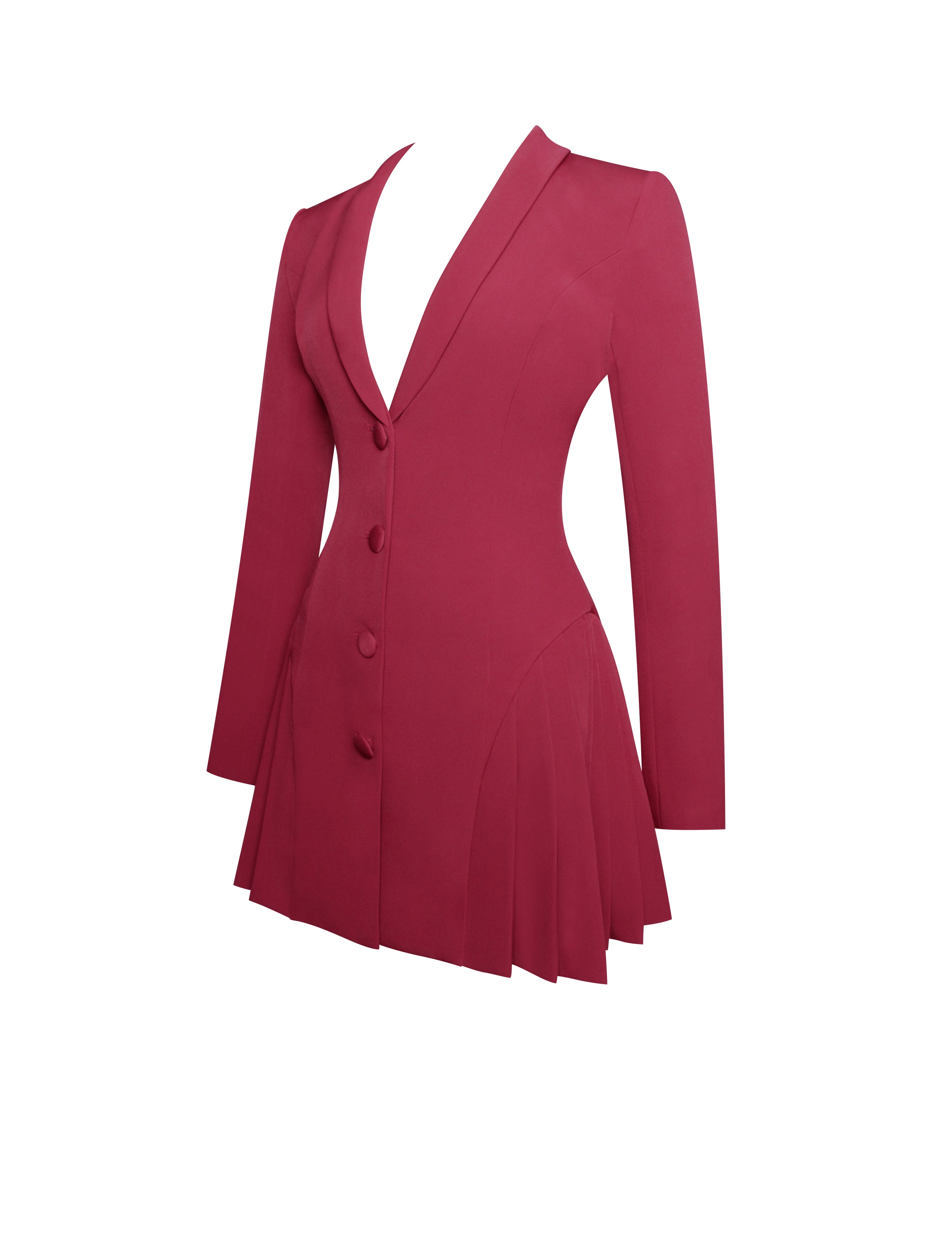 Blazer Dress with Pleated Detail
