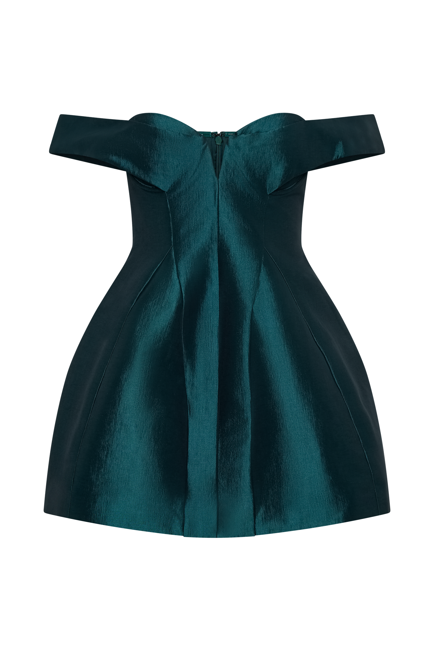 Diana Off Shoulders Mini Dress - Deep Emerald