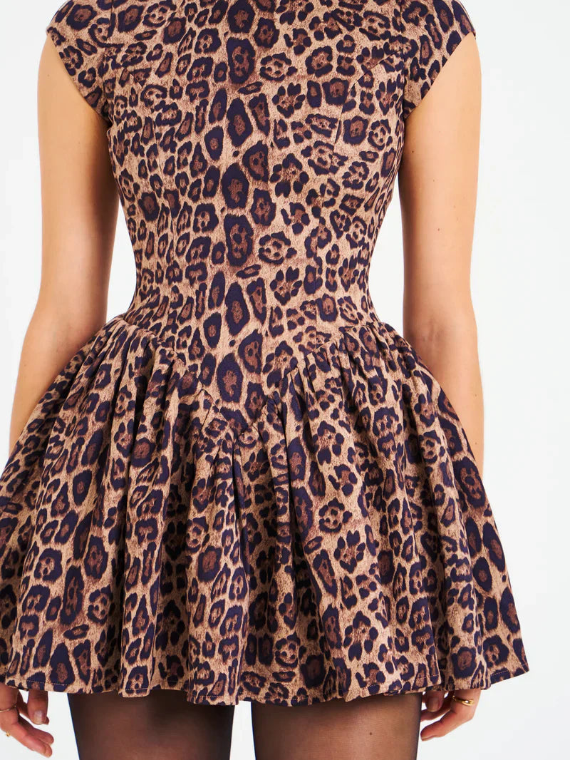 Cheetah Puffy Dress