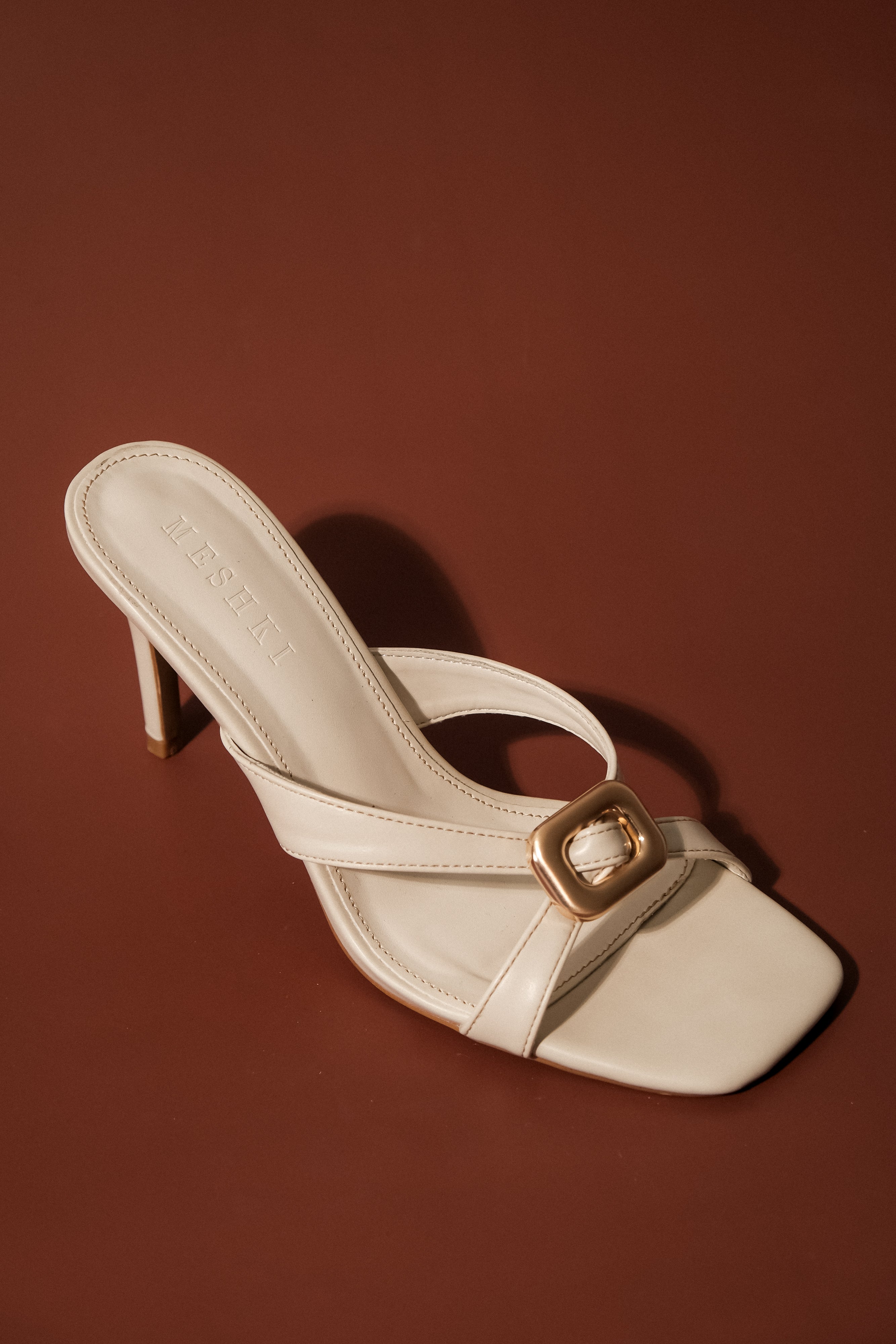 Jodie High Heel With Hardware - Ivory