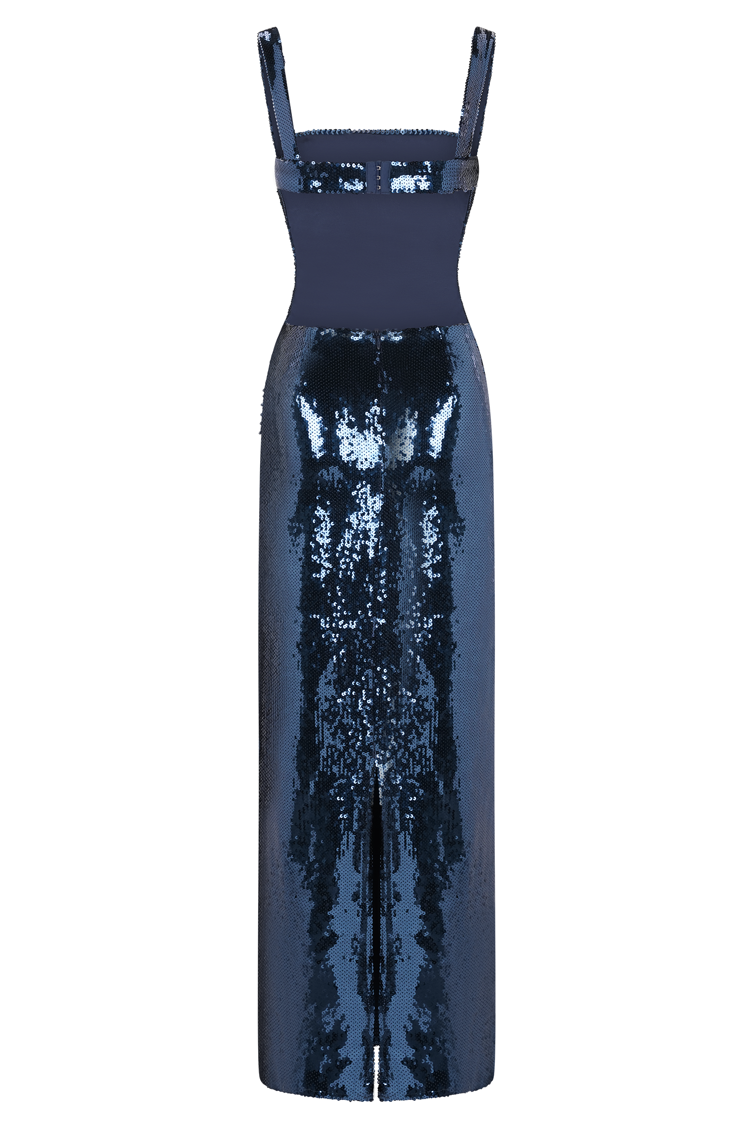 Adoria Sequin Cut Out Maxi Dress - Navy