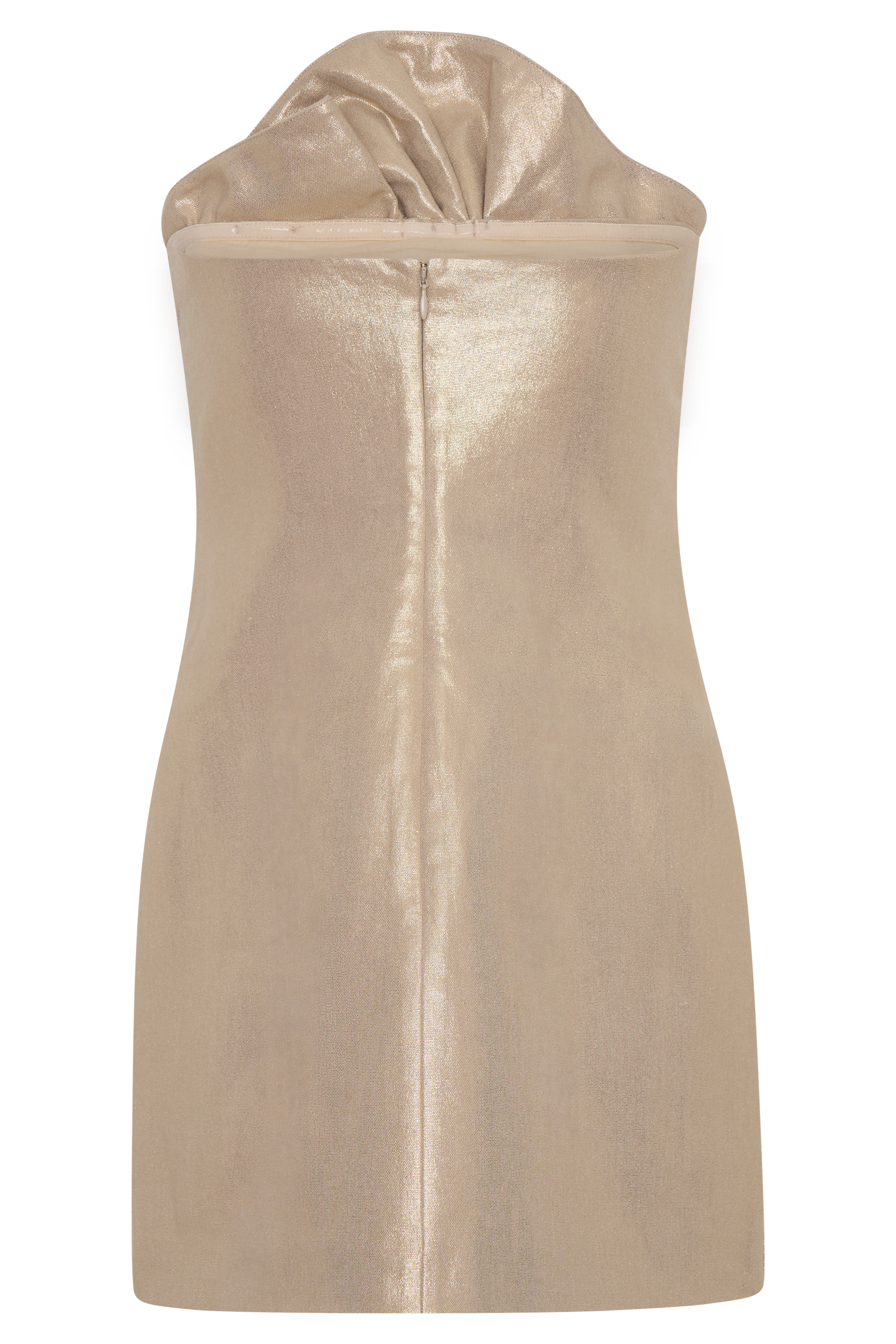 Annette Linen Mini Dress - Gold