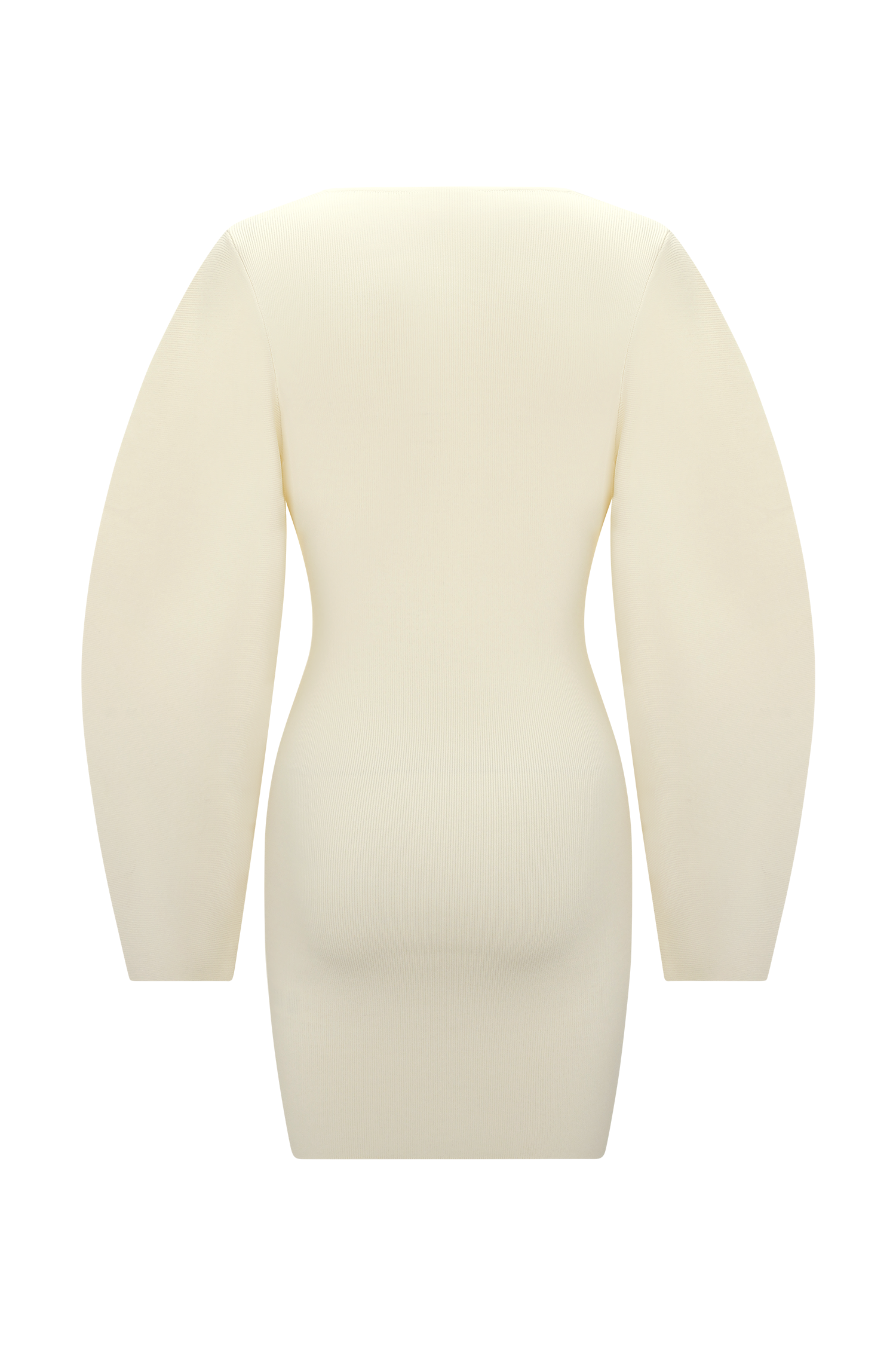 Billy Balloon Sleeve Knit Mini Dress - Ivory