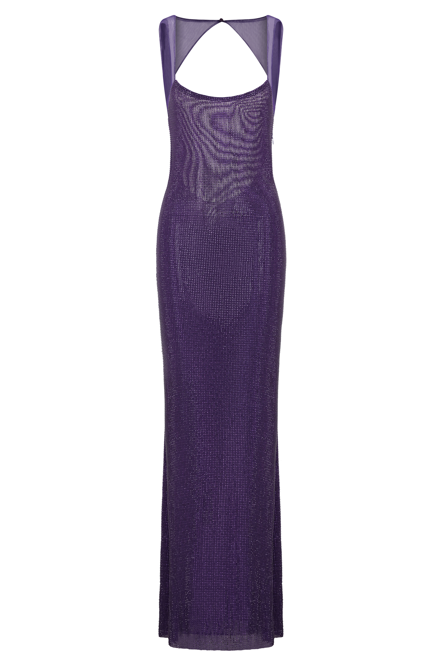 Jasmyn Hot Fix Maxi Dress With Mesh Back - Purple