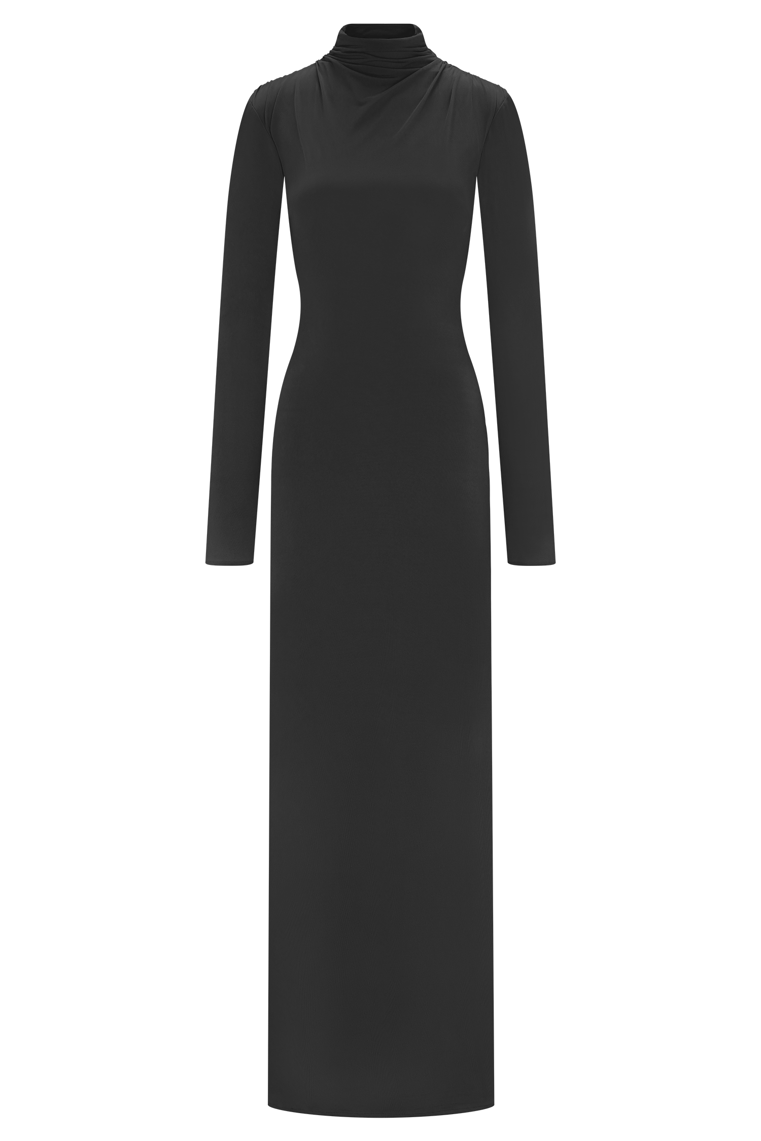 Kiyah Slinky Cut Out Maxi Dress - Black