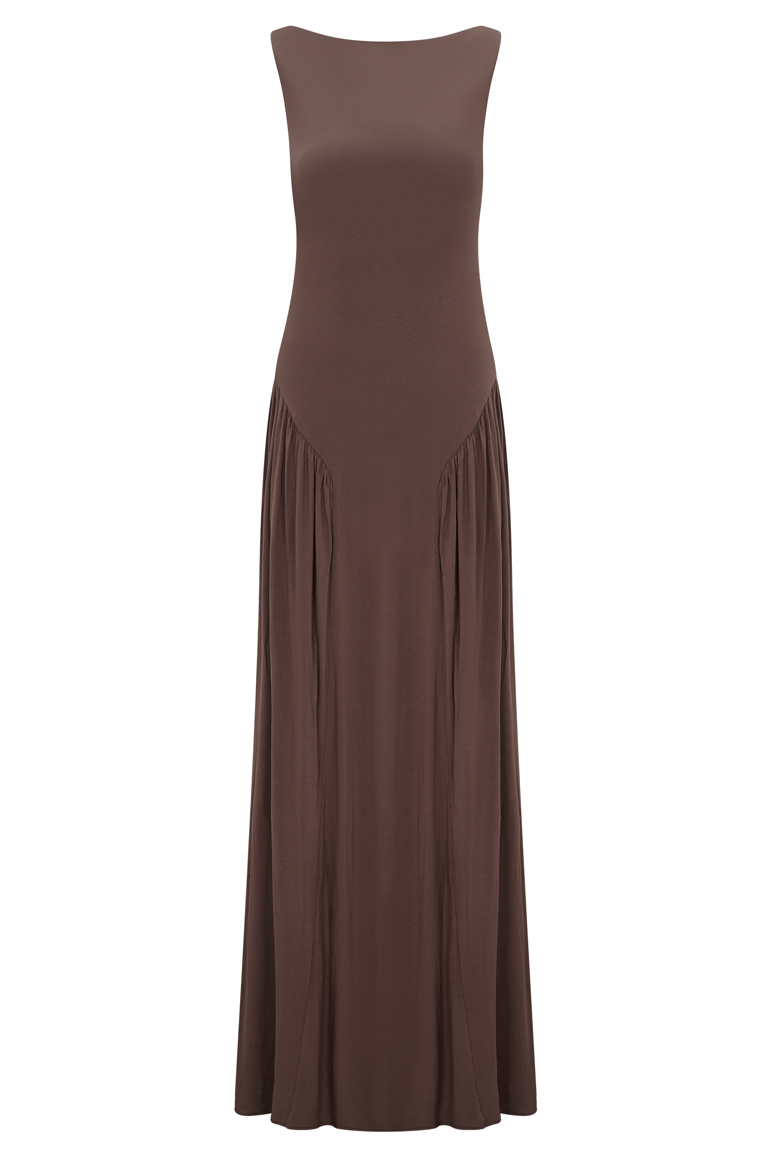 Marnie Modal Sleeveless Maxi Dress - Chocolate