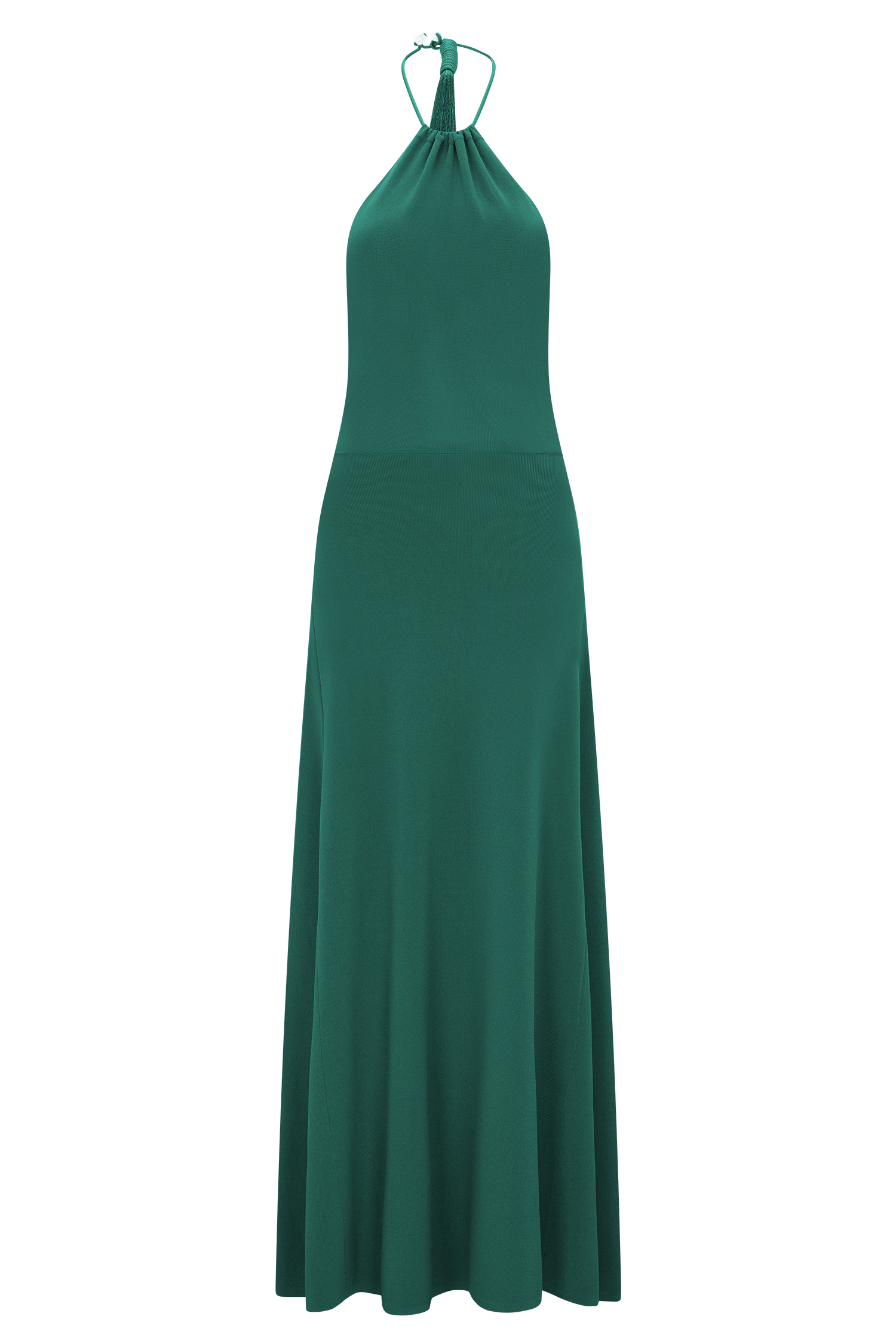 Meg Halter Tassel Maxi Dress - Emerald