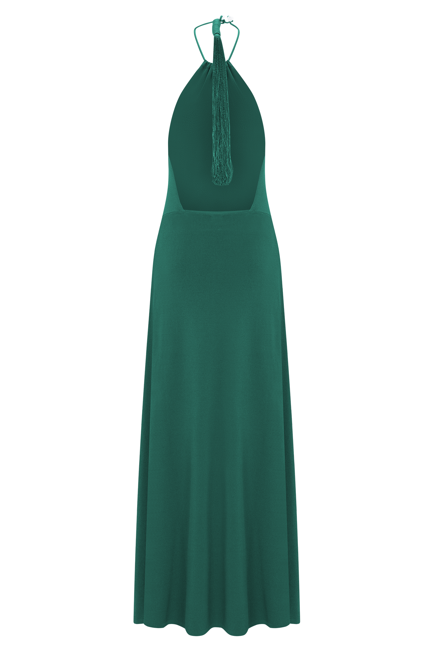 Meg Halter Tassel Maxi Dress - Emerald
