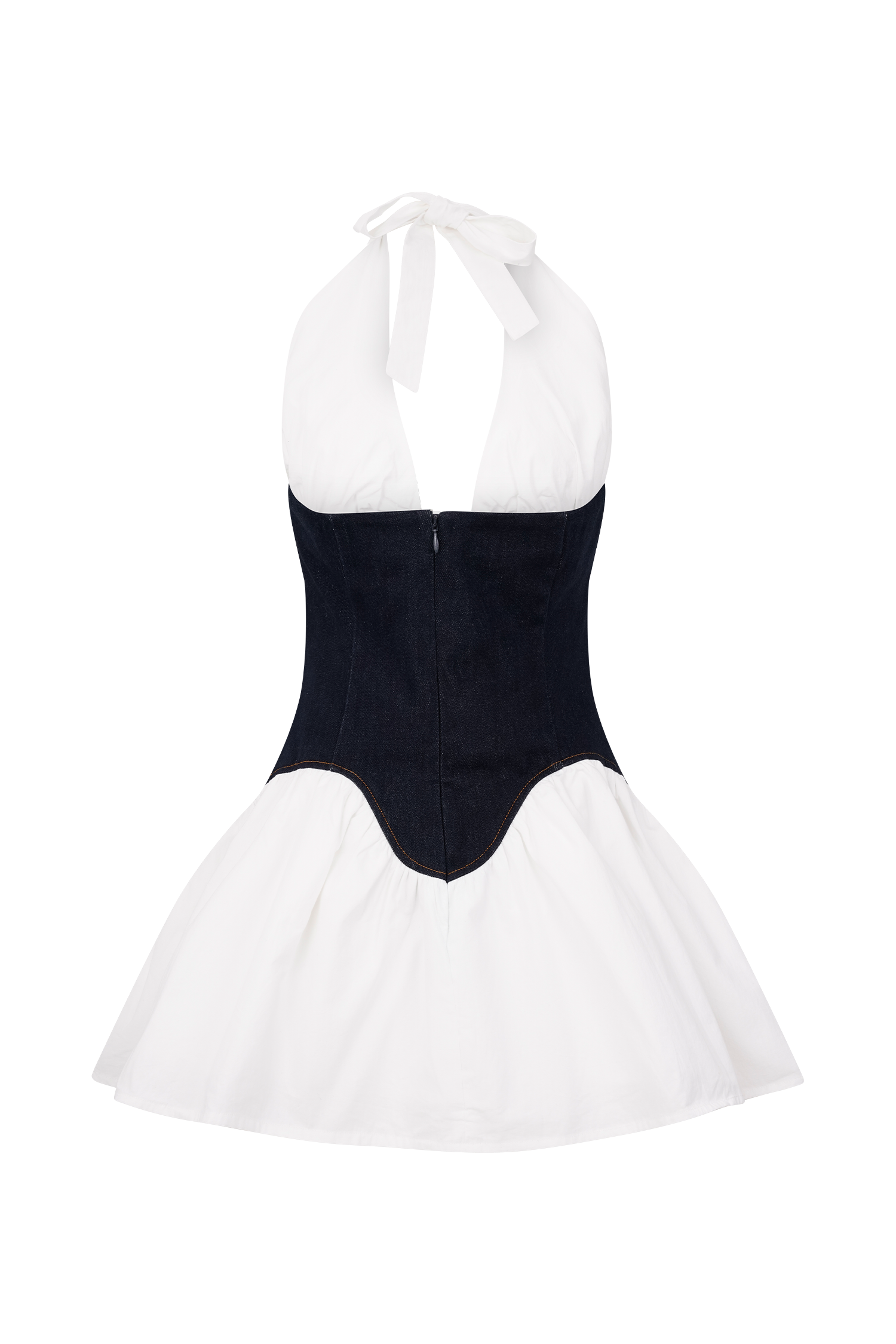 Merlyn Denim Cotton Mini Dress - Indigo Blue