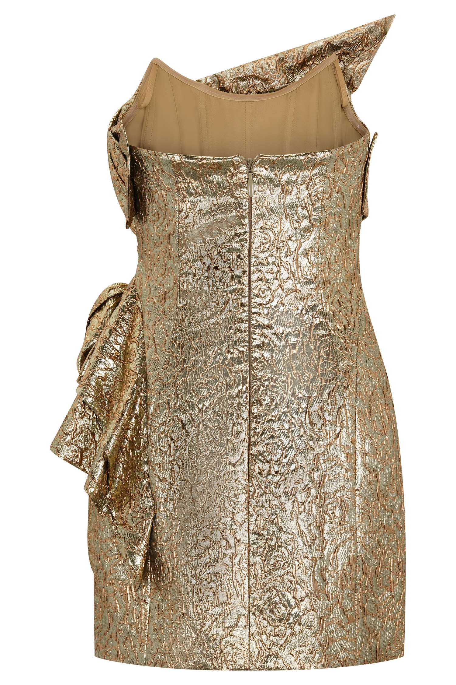 Sadie Structured Mini Dress - Gold