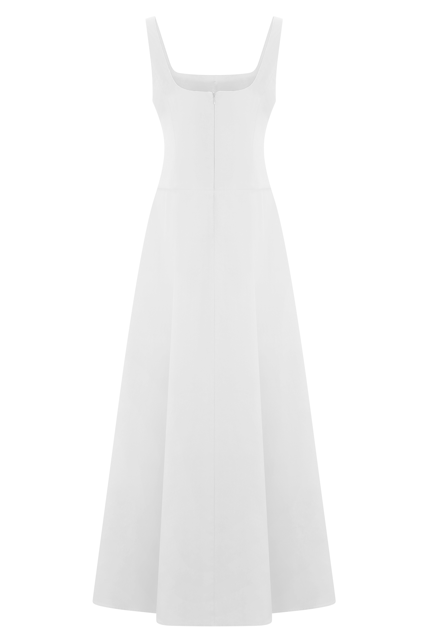 Salma Drop Waist Cotton Maxi Dress - White