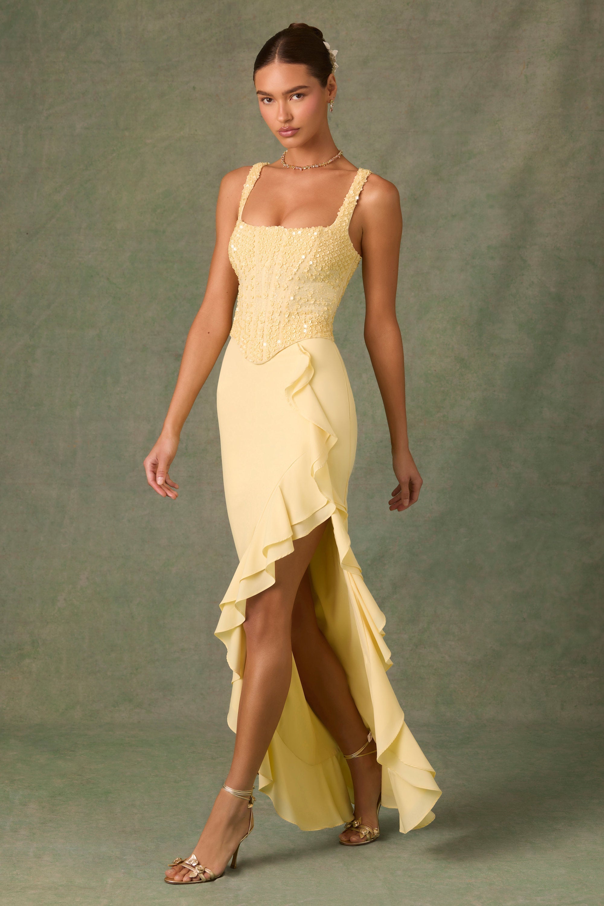 Clandestina | Ruffled Maxi Dress